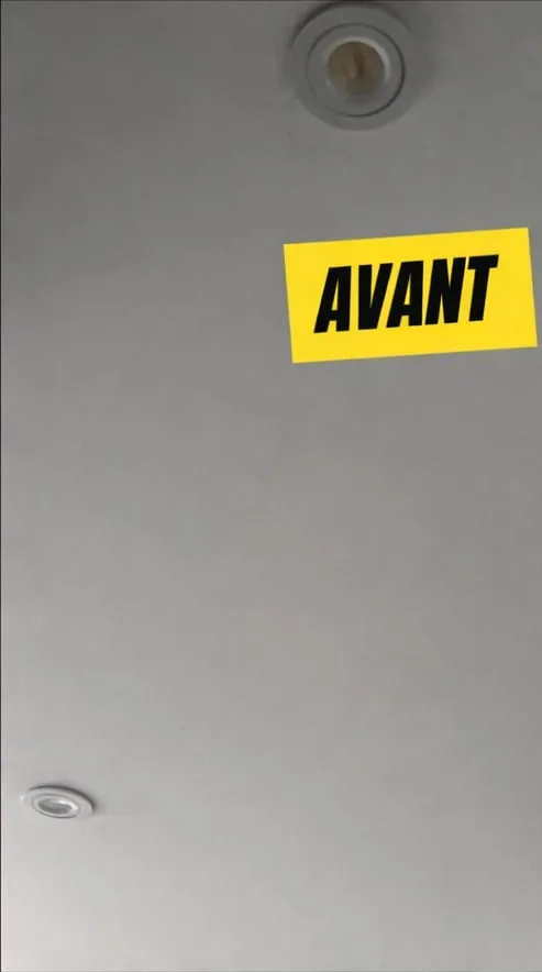 Spots encastrés, avant l'intervention